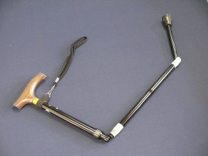 折りたたみ式の杖